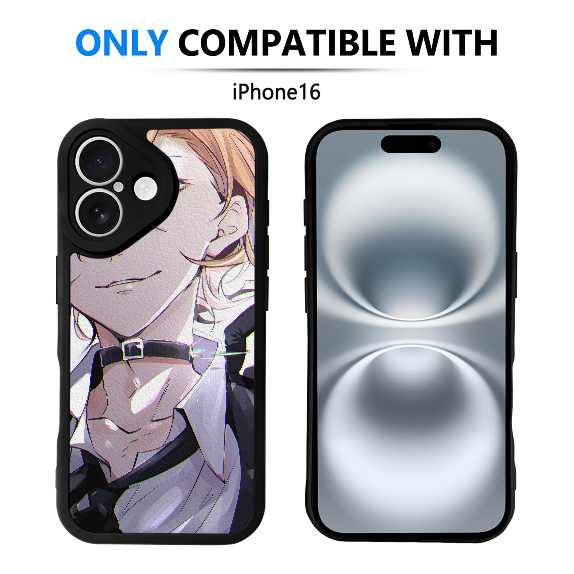 （画像用） 文豪ストレイドッグス Bungo Stray Dogs 【iPhone 16シリーズ対応】シリコンスマホケース（レザー調） 材質：シリコン